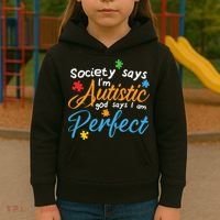 Autism Perfect Autism Awareness, Autism Puzzle Kids Hoodie thumb 3