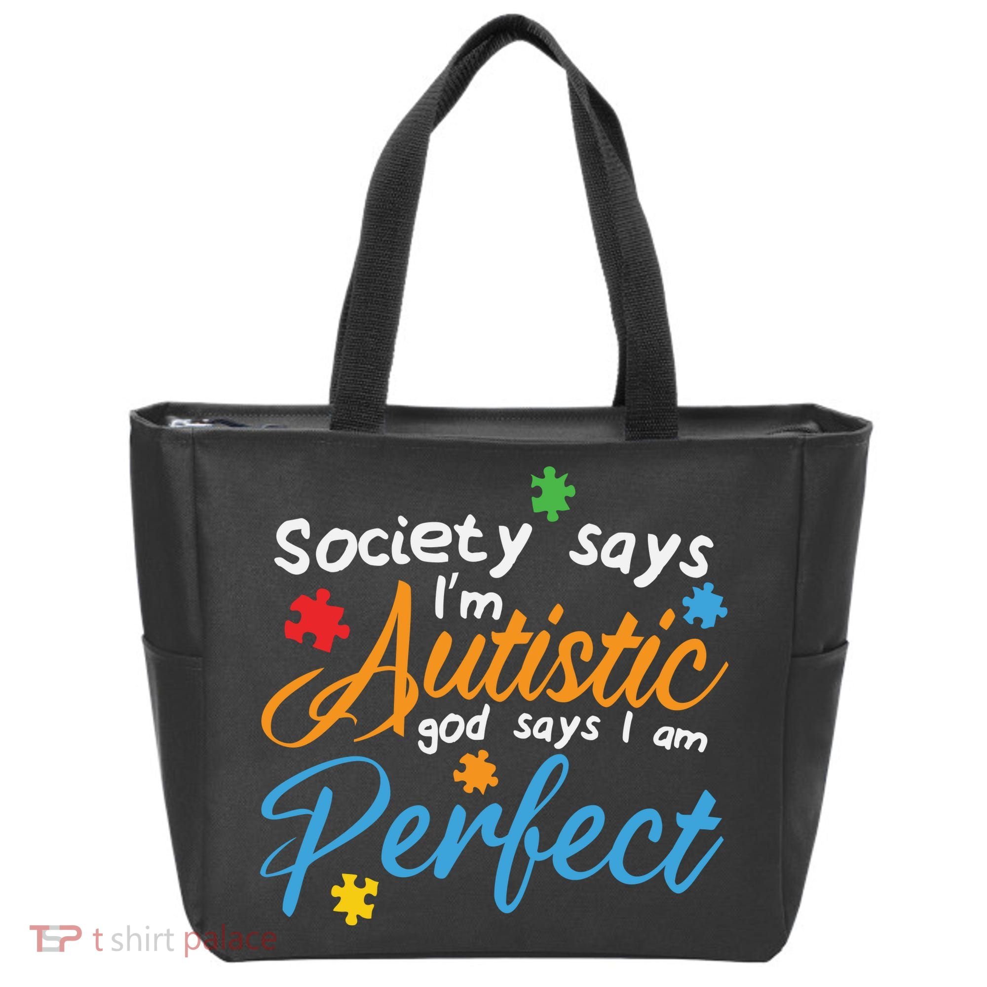 Autism Perfect Autism Awareness, Autism Puzzle Tote Bag