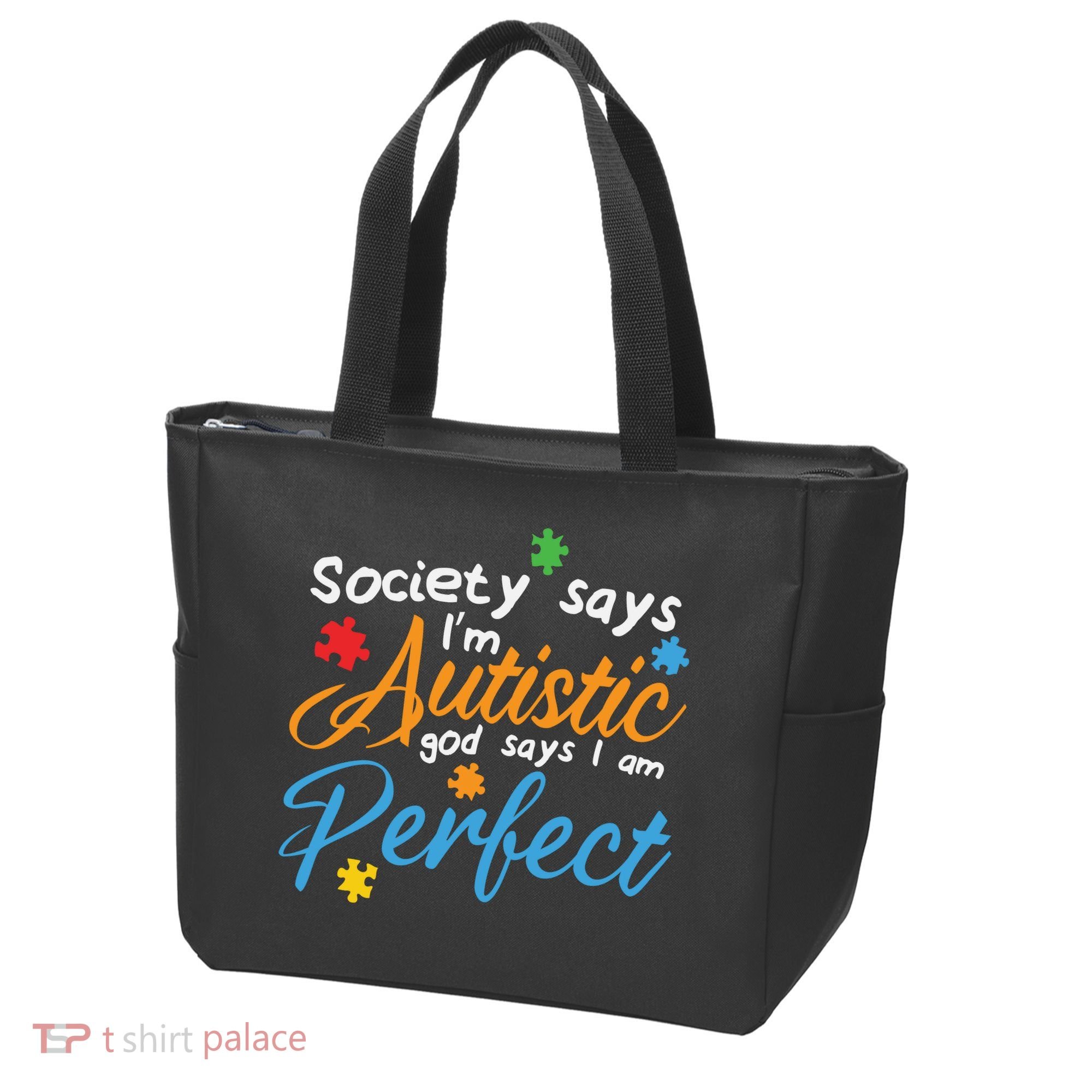 Autism Perfect Autism Awareness, Autism Puzzle Tote Bag