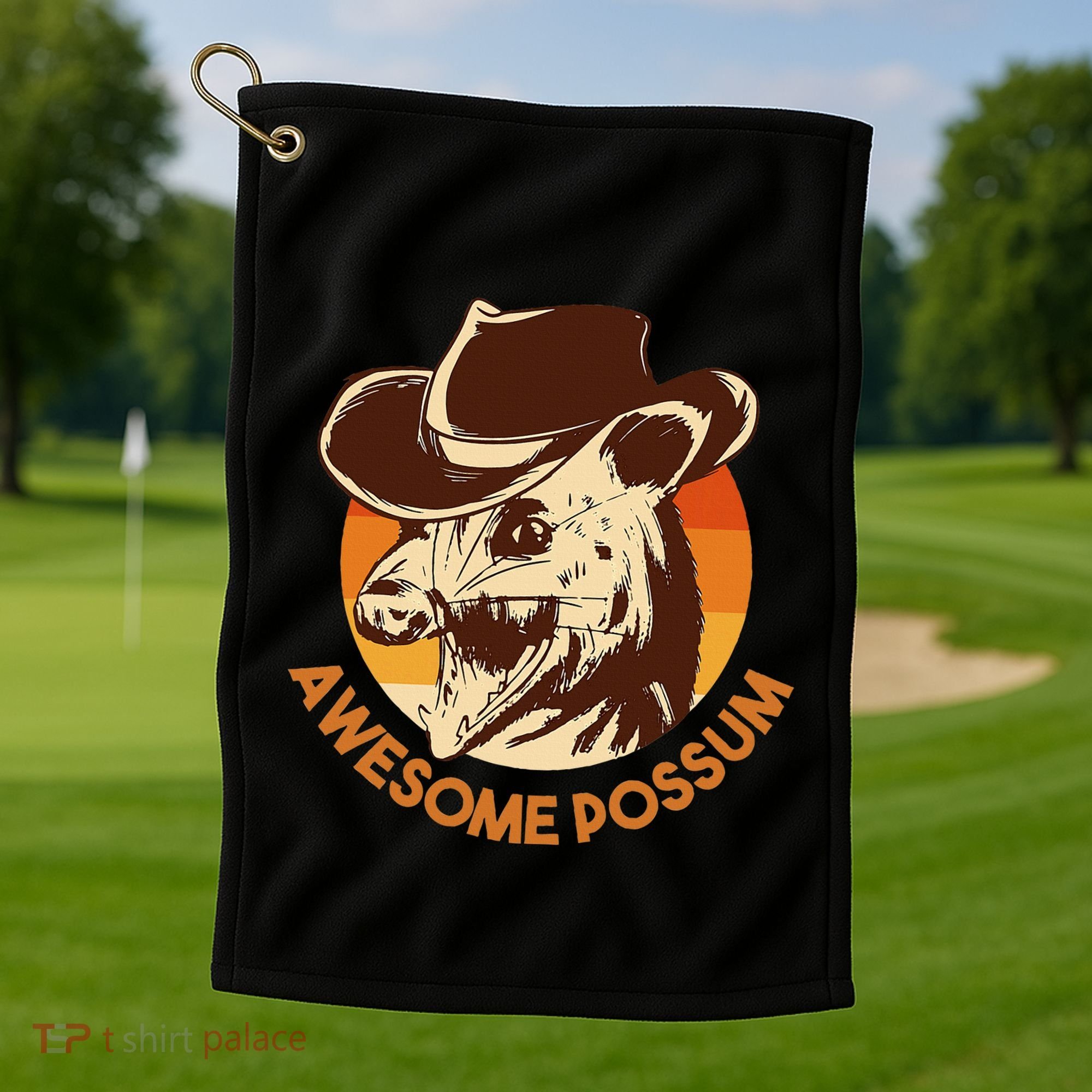 Awesome Possum Golf Towel