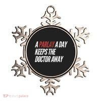 A Parlay A Day Funny Gambling Sports Betting TShirt Ornament thumb 0