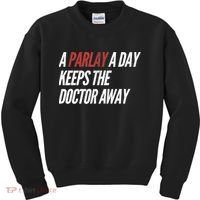 A Parlay A Day Funny Gambling Sports Betting TShirt Kids Sweatshirt thumb 0