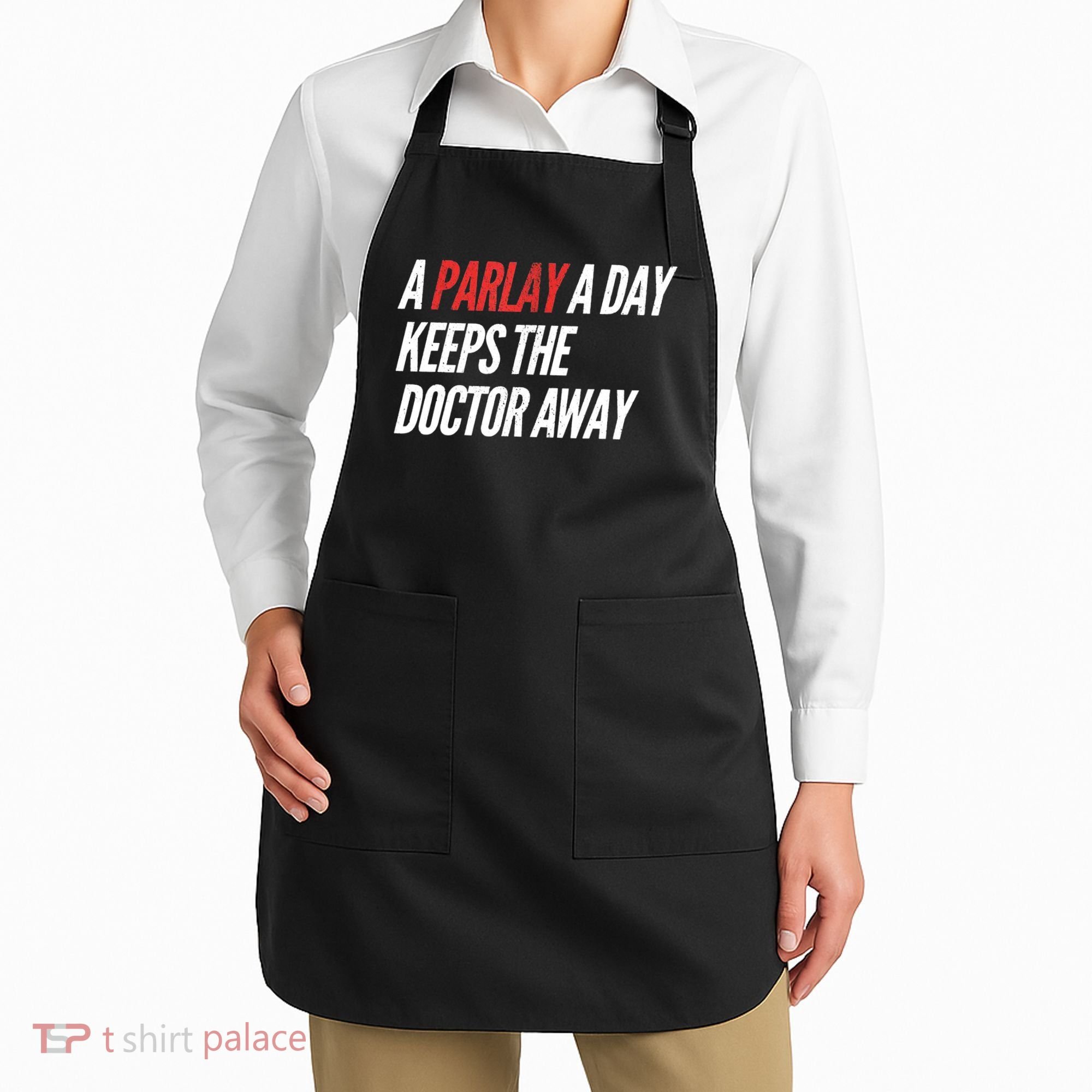 A Parlay A Day Funny Gambling Sports Betting Apron