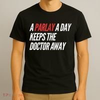 A Parlay A Day Funny Gambling Sports Betting T-Shirt thumb 3