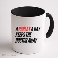 A Parlay A Day Funny Gambling Sports Betting Coffee Mug thumb 1