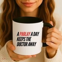 A Parlay A Day Funny Gambling Sports Betting Coffee Mug thumb 3
