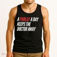 A Parlay A Day Funny Gambling Sports Betting Tank Top thumb 3