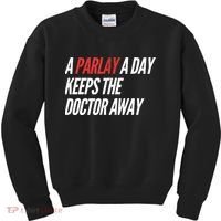 A Parlay A Day Funny Gambling Sports Betting Kids Sweatshirt thumb 0