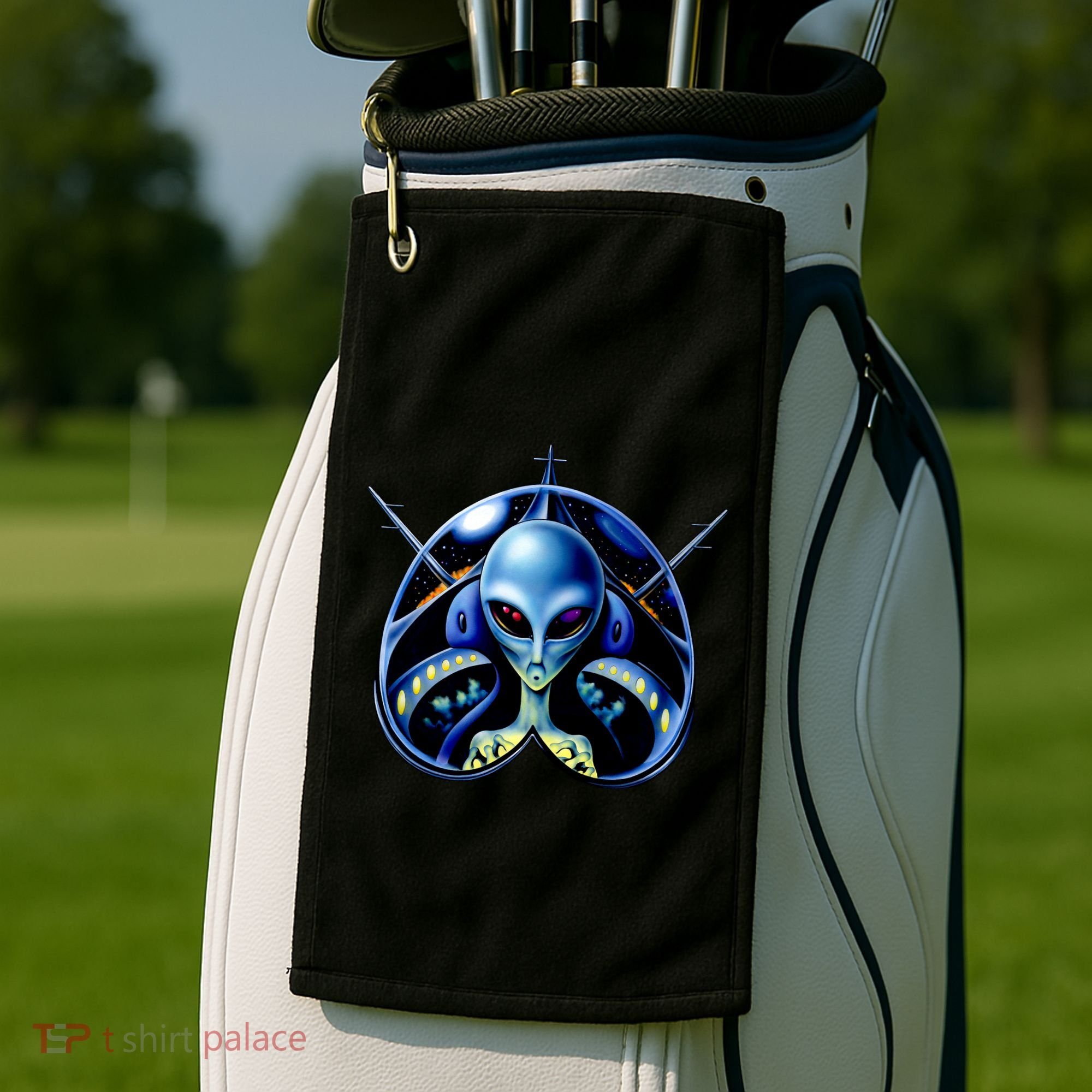 Alien Pilot Golf Towel
