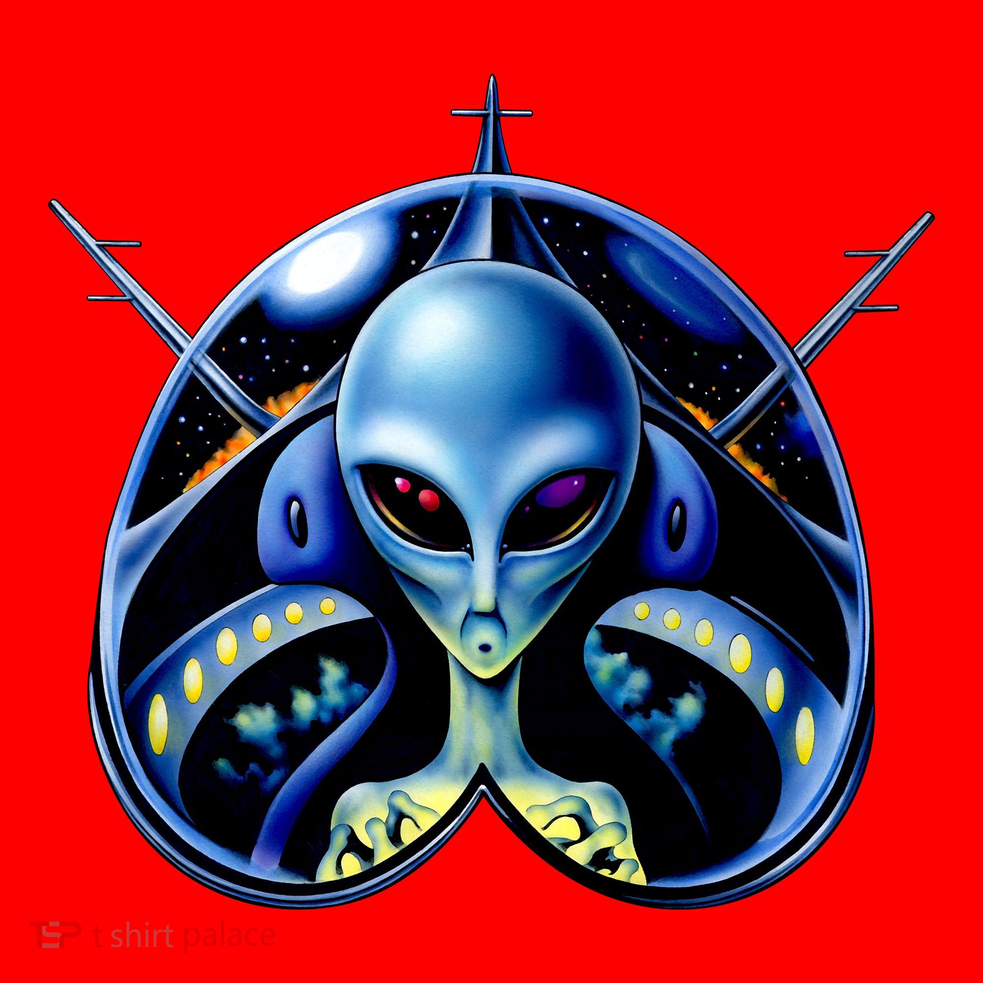 Alien Pilot Santa Hat