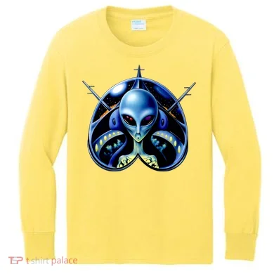 Alien Pilot Kids Long Sleeve Shirt