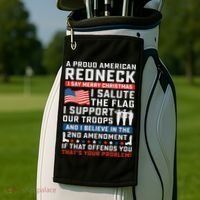 A Proud American Redneck Golf Towel thumb 2