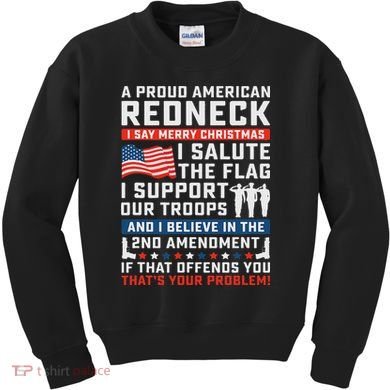 A Proud American Redneck Kids Sweatshirt