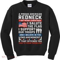 A Proud American Redneck Kids Sweatshirt thumb 0