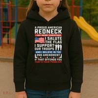 A Proud American Redneck Kids Hoodie thumb 3