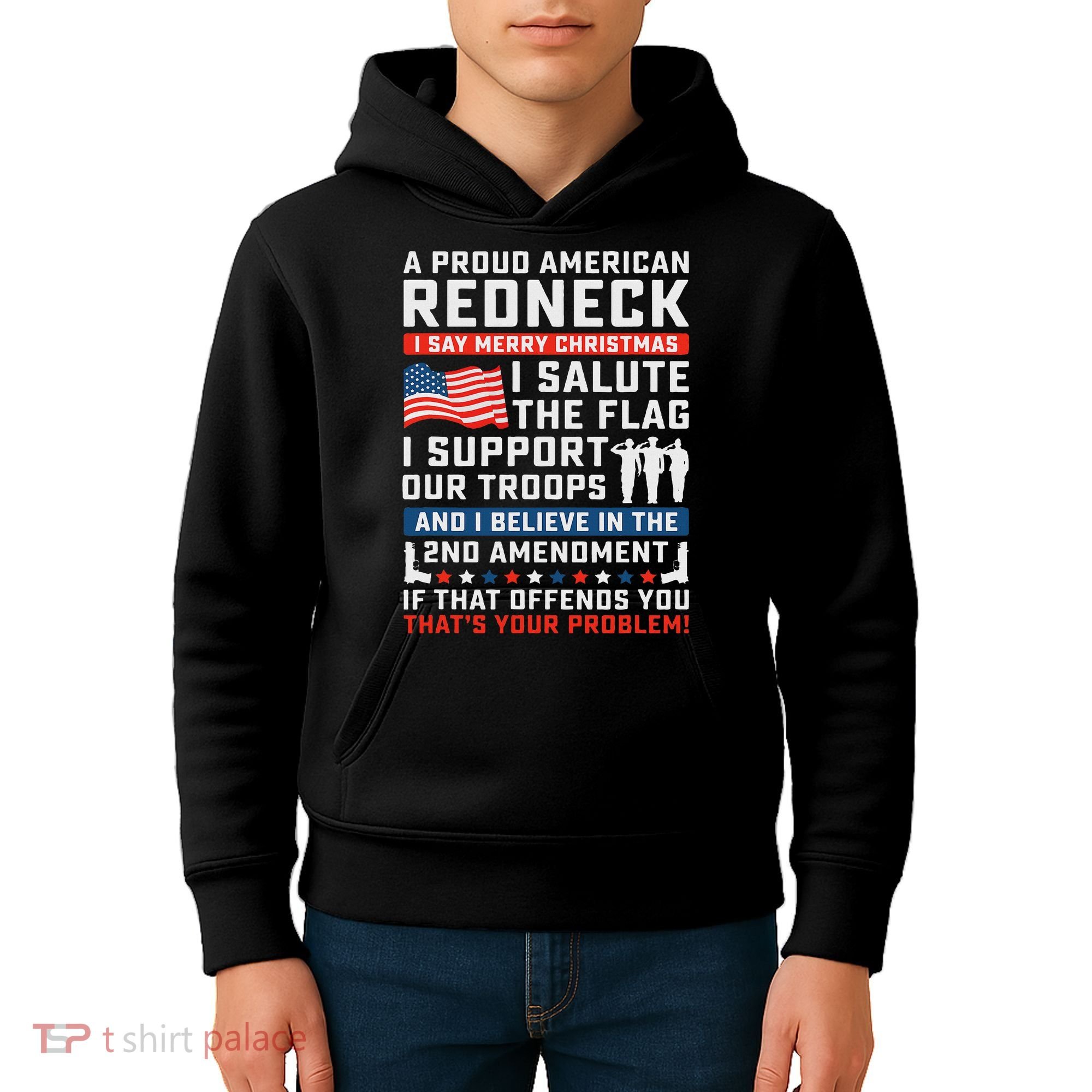 A Proud American Redneck Kids Hoodie