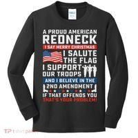 A Proud American Redneck Kids Long Sleeve Shirt thumb 0