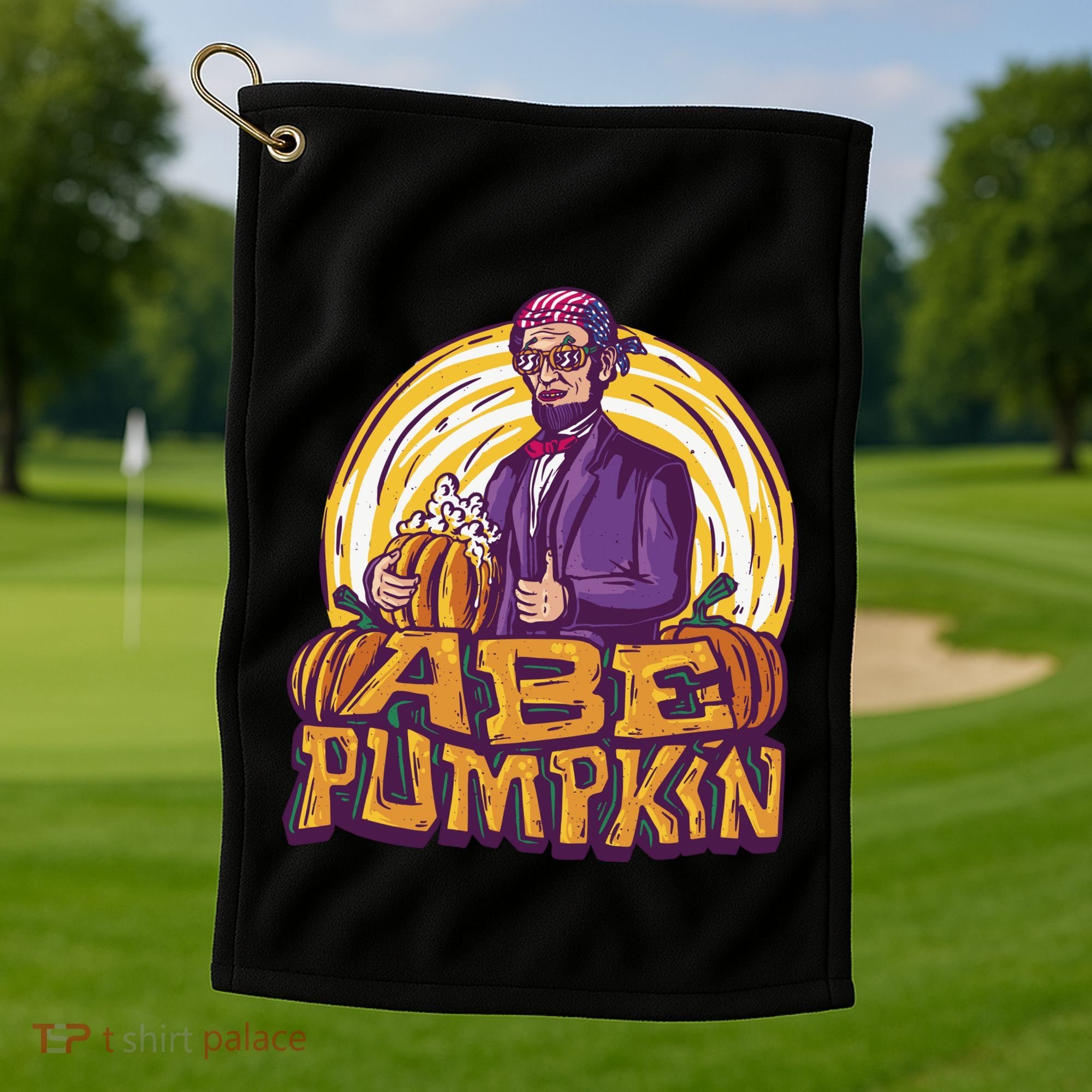 Abe Pumpkin Golf Towel