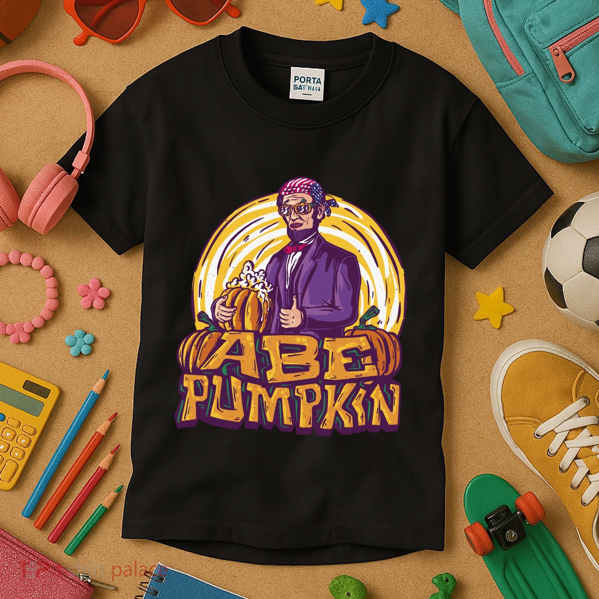 Abe Pumpkin Kids T-Shirt