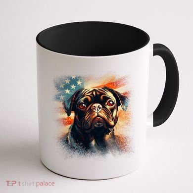 American Pug Coffee Mug back