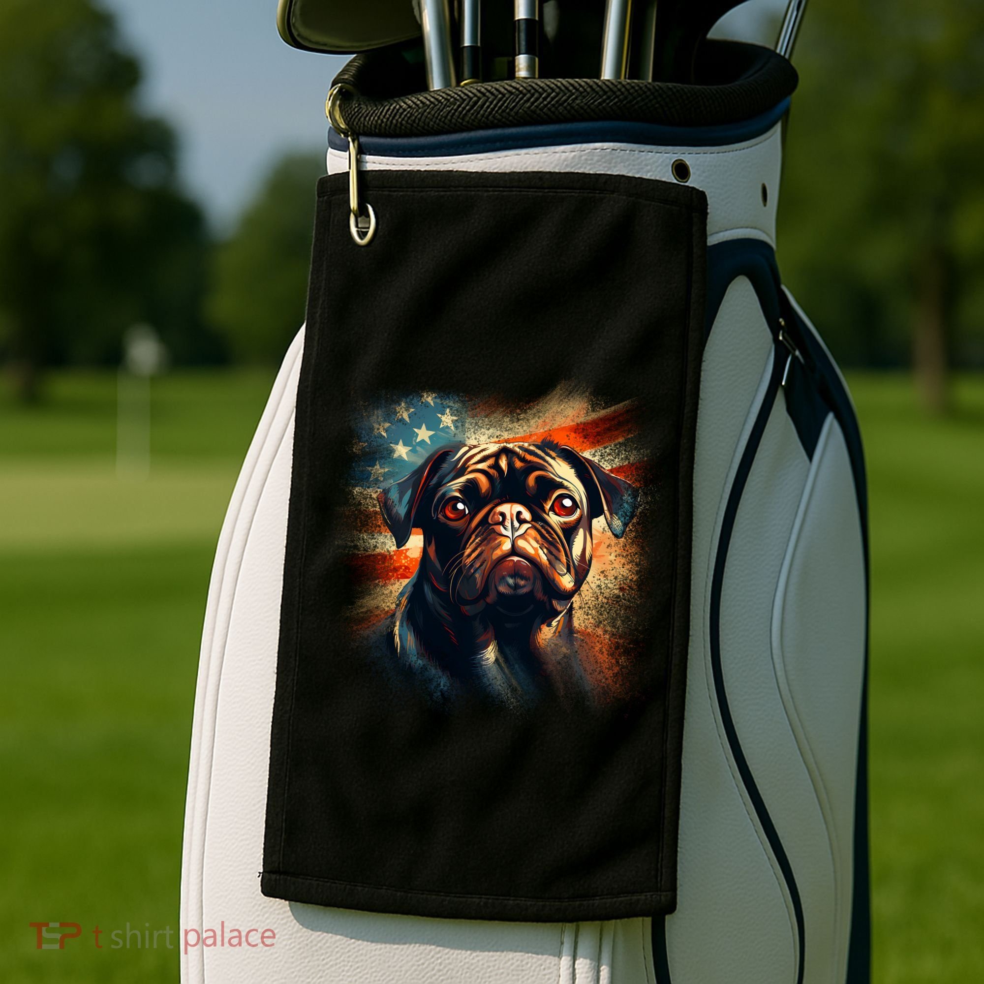 American Pug Golf Towel