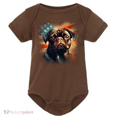 American Pug Baby Bodysuit