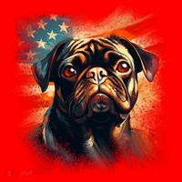 American Pug Santa Hat thumb 1