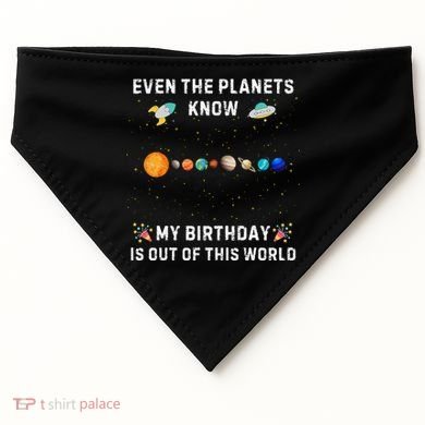 Astrological Planetary Alignment Birthday Funny Gift USA-Made Doggie Bandana