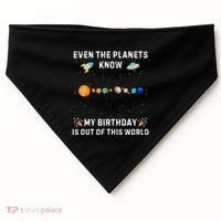 Astrological Planetary Alignment Birthday Funny Gift USA-Made Doggie Bandana thumb 0