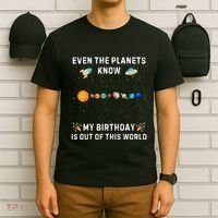 Astrological Planetary Alignment Birthday Funny Gift T-Shirt thumb 6