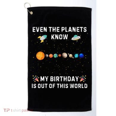 Astrological Planetary Alignment Birthday Funny Gift Golf Towel