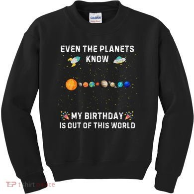 Astrological Planetary Alignment Birthday Funny Gift Kids Sweatshirt