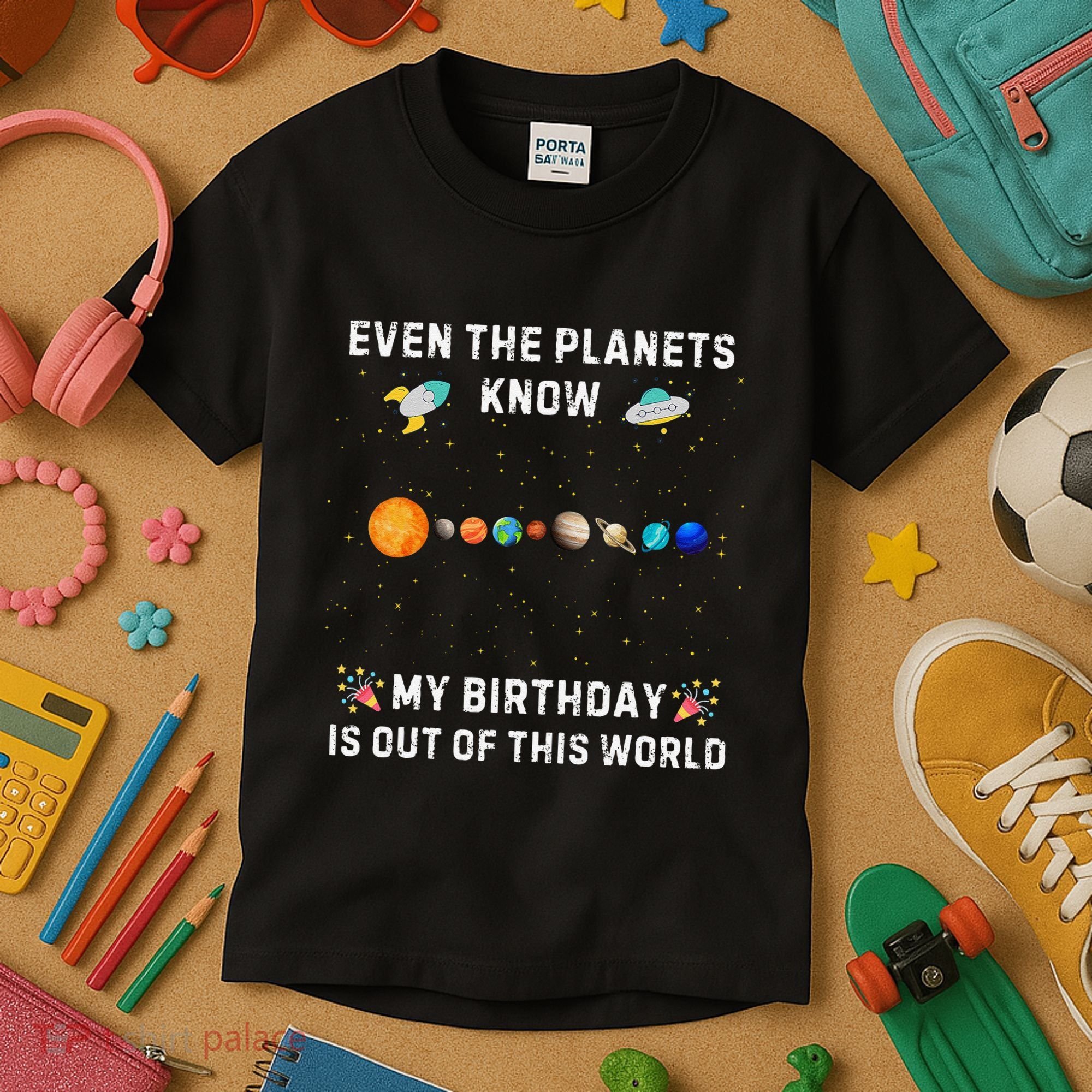 Astrological Planetary Alignment Birthday Funny Gift Kids T-Shirt