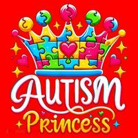 Autism Princess Autism Awareness Queen Girl Santa Hat thumb 1