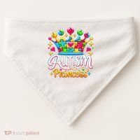 Autism Princess Autism Awareness Queen Girl USA-Made Doggie Bandana thumb 0