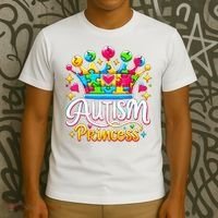 Autism Princess Autism Awareness Queen Girl T-Shirt thumb 3