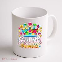 Autism Princess Autism Awareness Queen Girl Coffee Mug thumb 1