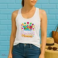 Autism Princess Autism Awareness Queen Girl Women's Tank Top thumb 2