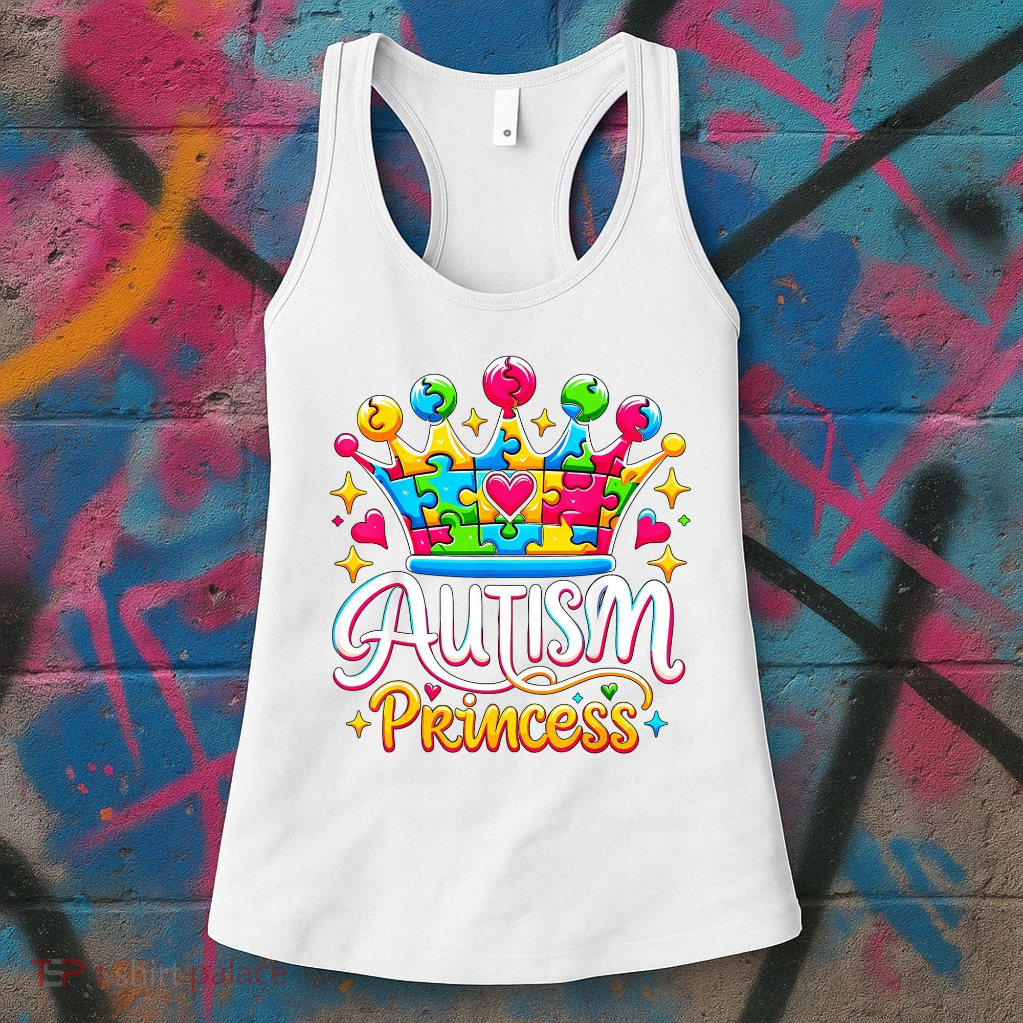 Autism Princess Autism Awareness Queen Girl Women's Tank Top