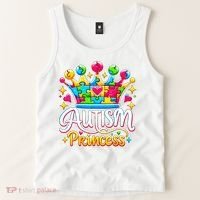 Autism Princess Autism Awareness Queen Girl Tank Top thumb 2