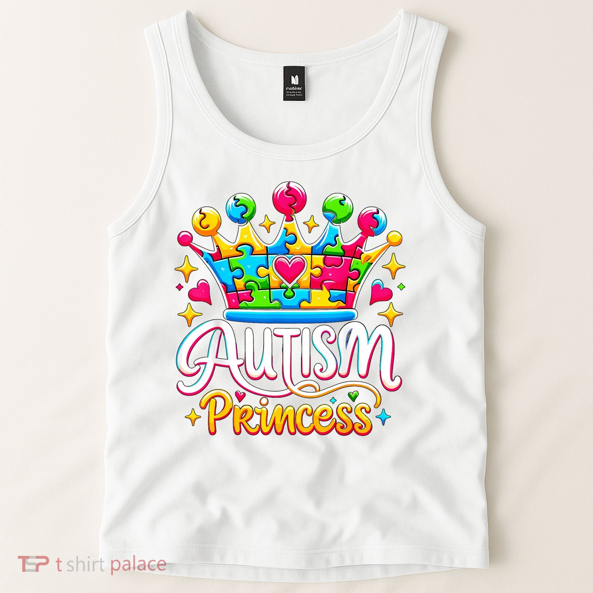 Autism Princess Autism Awareness Queen Girl Tank Top