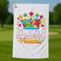 Autism Princess Autism Awareness Queen Girl Golf Towel thumb 1