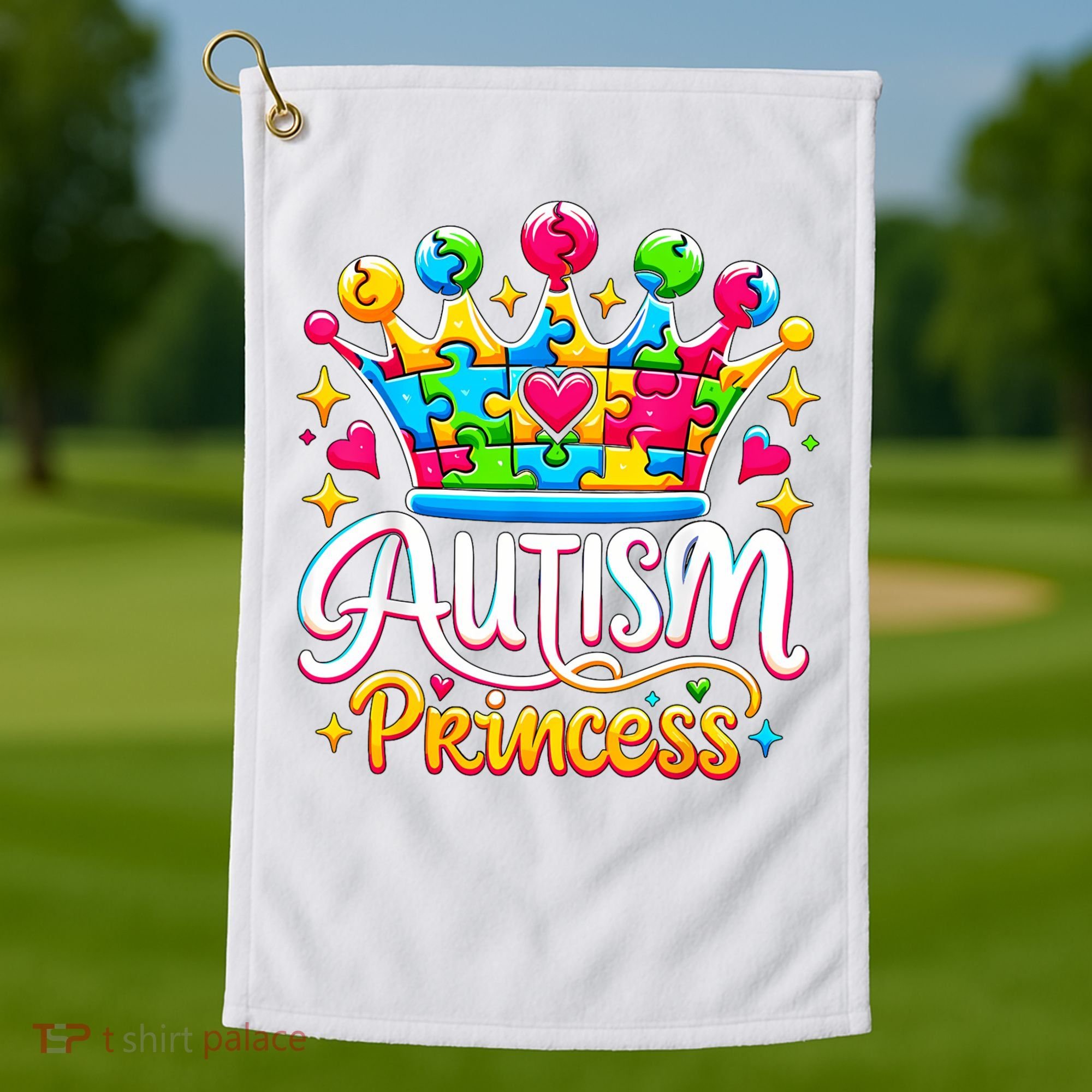 Autism Princess Autism Awareness Queen Girl Golf Towel