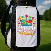 Autism Princess Autism Awareness Queen Girl Golf Towel thumb 2