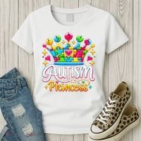 Autism Princess Autism Awareness Queen Girl Women's T-Shirt thumb 3
