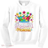 Autism Princess Autism Awareness Queen Girl Kids Sweatshirt thumb 0