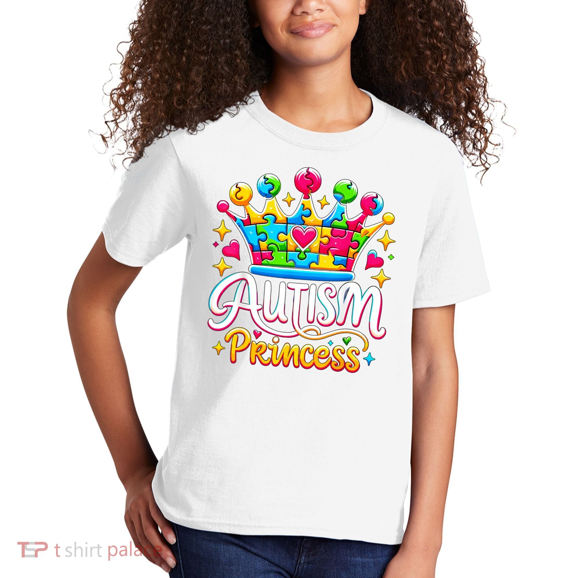 Autism Princess Autism Awareness Queen Girl Kids T-Shirt