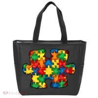 Autism Puzzle Autism Awareness Month Tote Bag thumb 0