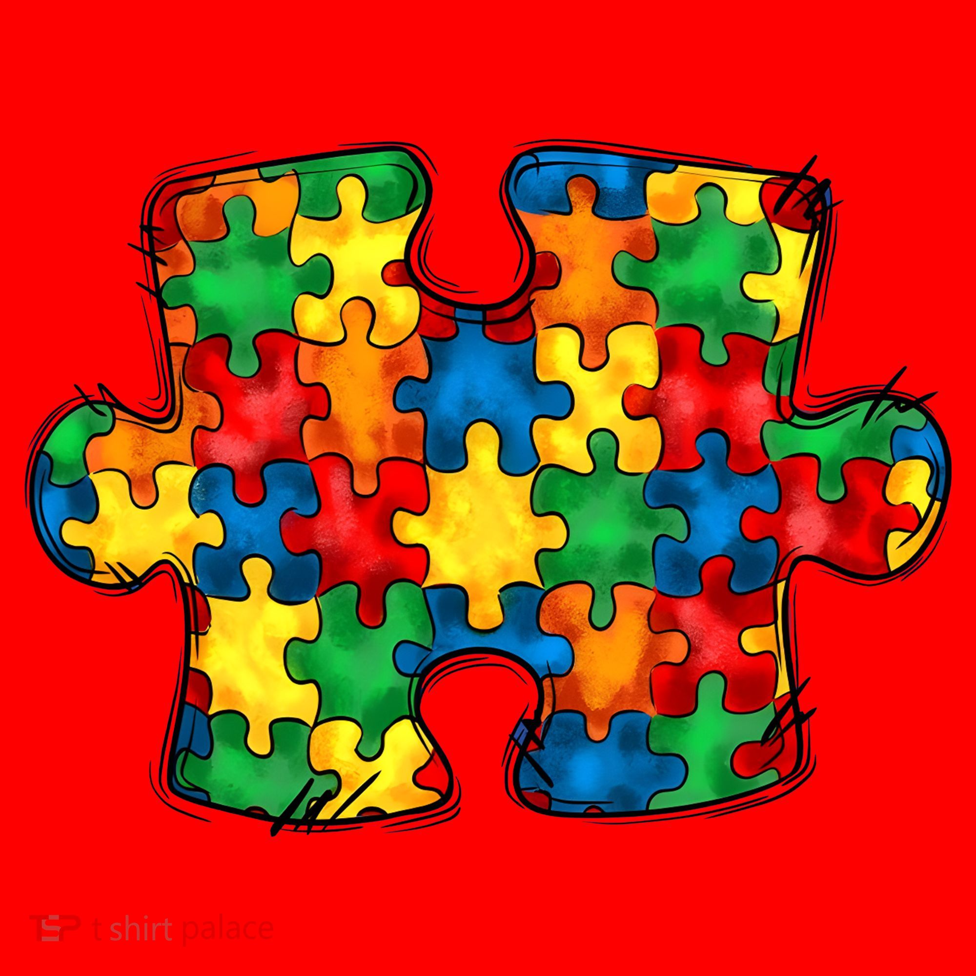 Autism Puzzle Autism Awareness Month Santa Hat