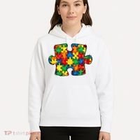 Autism Puzzle Autism Awareness Month Hoodie thumb 5